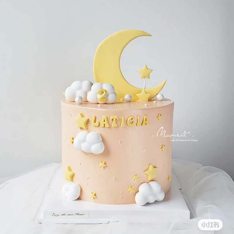 月亮小星星巧克力硅胶模具摆件