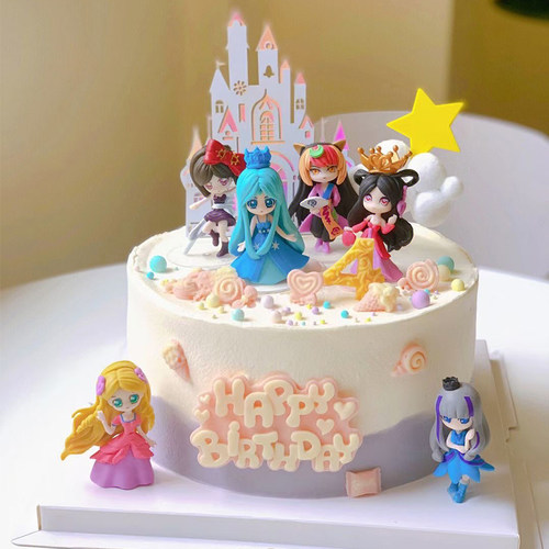 精灵梦叶罗丽生日蛋糕装饰摆件插