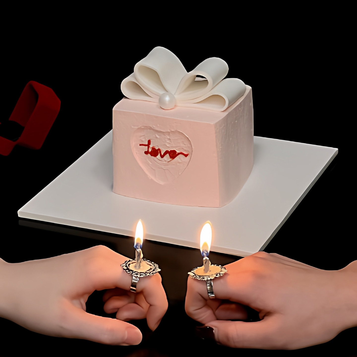 唯美银色戒指戒托214情人节蛋糕装饰配件情侣告白纪念日戒指装饰,节庆用品/礼品,节日装扮用品,淘宝优惠券,粉丝福利购,淘宝优惠卷