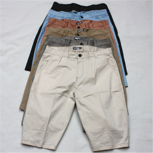 男装 百搭纯棉中裤 青年宽松大码 特价 休闲短裤 男夏季 男式 清仓五分裤