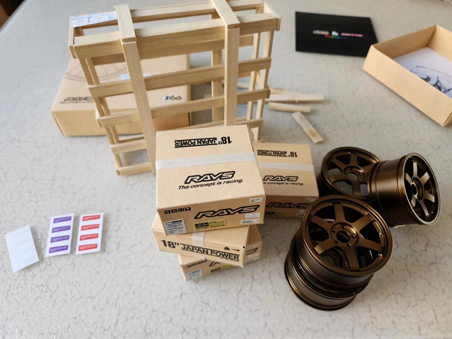 capo gtr r34 te37 轮毂 古铜色 gtr专用轮毂