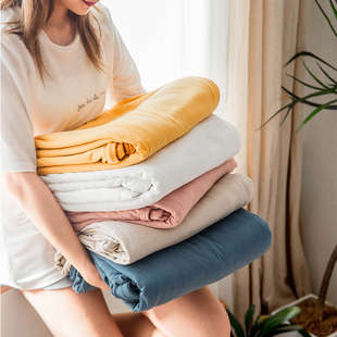 裸睡日式 简约单人双人1.5米被罩天竺棉全棉 针织棉纯棉被套单件