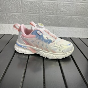 春季新款软底休闲鞋子女童时尚百搭皮面四季运动鞋