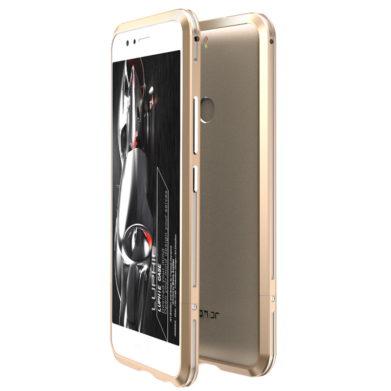 Luphie Bicolor Blade Sword Slim Light Aluminum Bumper Metal Shell Case for Huawei Honor 8