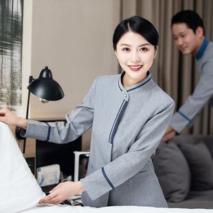 酒店保洁员工作服女秋冬长袖小区物业宾馆客房清洁阿姨保洁服套装