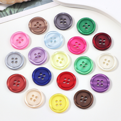 彩色圆形高级树脂纽扣10-20mm
