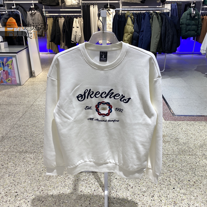 斯凯奇男加绒套头卫衣