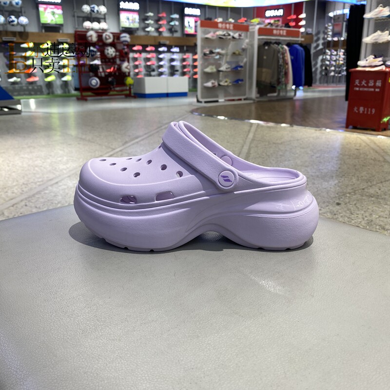 斯凯奇女厚底休闲洞洞鞋