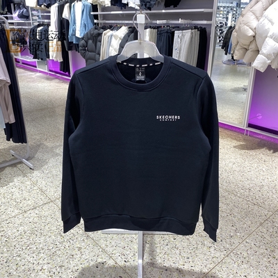 Skechers/斯凯奇男加绒圆领卫衣