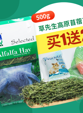 包邮MR.HAY草先生烘干高原苜蓿草龙猫兔子豚鼠干牧草500g MH07