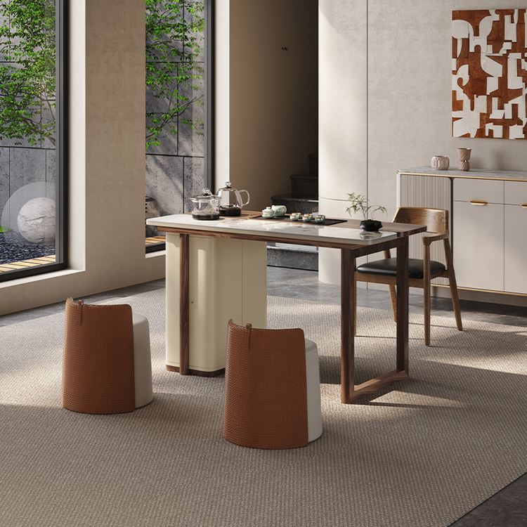 简约现代实木茶桌椅组合