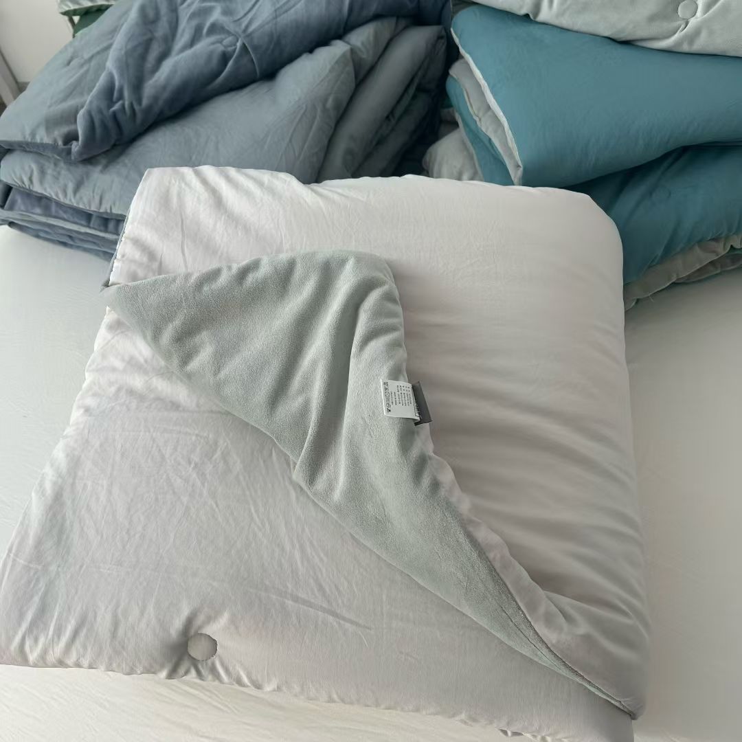 外贸出口韩国柔软水洗宝宝绒胖被细腻保暖可机洗单人双人