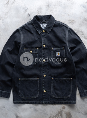 【NextVogue】carhartt wip og  chore coat牛仔单宁四袋夹克外套