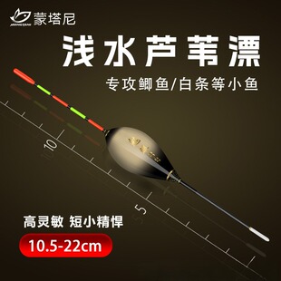 蒙塔尼芦苇浅水漂鲫鱼漂短漂醒目加粗水皮草洞高灵敏冰钓专用浮漂
