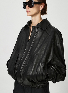 【弓ECHO】英国进口A等级绵羊水洗泡泡真皮皮衣飞行机车夹克外套