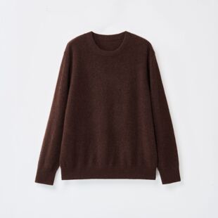 圆领长袖 桑蚕丝羊毛羊绒衫 极简百搭软糯打底衫 弓ECHO