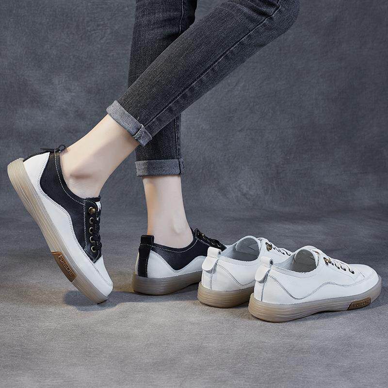 真皮小白鞋女鞋新款春秋牛筋底软底妈妈平底孕妇鞋休闲板鞋子