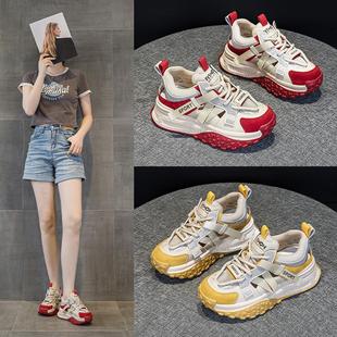 学生运动休闲鞋 2522爆款 网面透气百搭老爹鞋 老爹鞋 女2025夏季