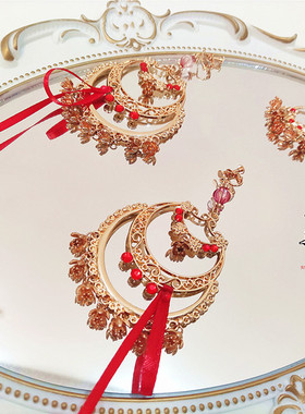 琢玉撷珠 青丘月远 路辰cos 乙女 时空中的绘旅人 耳饰  古风