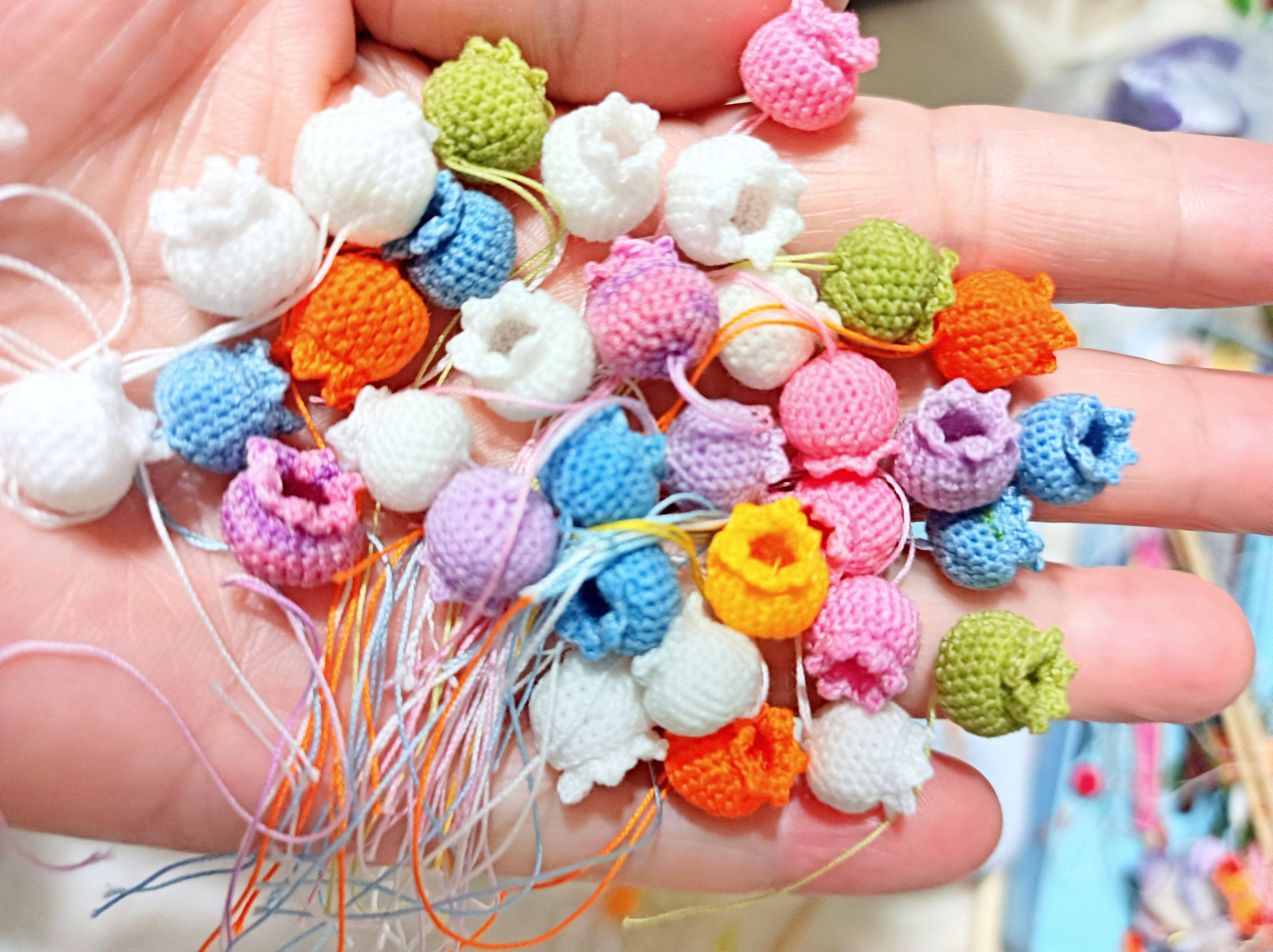 成品80号蕾丝 铃兰花 半成品  盆栽  藏线定型