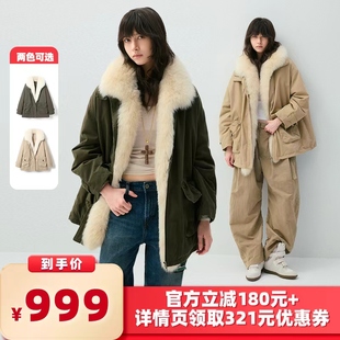 【所有女生的衣橱直播间】VIVIDINI中长款冬季狐狸毛羽绒服外套