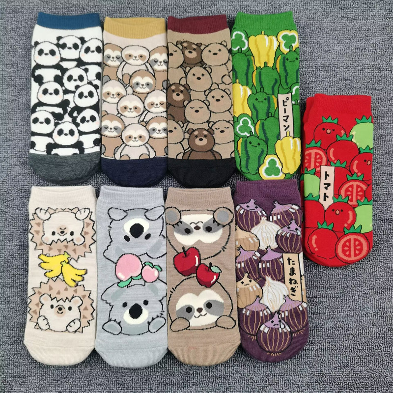 3双卡通可爱毛巾底袜子女短筒四季棉混低帮袜吸汗外贸日系浅口袜,女士内衣/男士内衣/家居服,短袜,淘宝优惠券,粉丝福利购,淘宝优惠卷