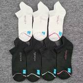 出口单运动袜子男纯棉毛圈吸汗防臭船袜户外跑步网眼透气夏季 男袜