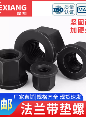 法兰垫母六角法兰压板螺帽带介模具螺母面加高带M8M10M12M16M20mm
