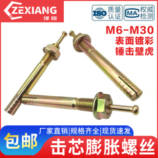 举升机专用膨胀螺丝龙门架固定击芯膨胀螺栓一钉得升降机固定M10