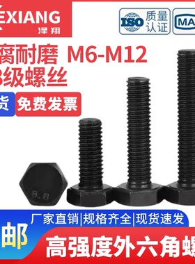 8.8级外六角头部带孔螺栓GB32.1穿钢丝孔螺丝打孔螺钉M6M8M10-M16
