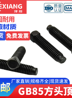 GB85方头紧定螺丝凸尾长圆柱刀台螺钉M6M8M10M12M16M20四方头顶丝