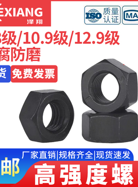 整箱高强螺母8.8级螺母粗牙螺母六角螺母螺丝帽GB6170m8m1012