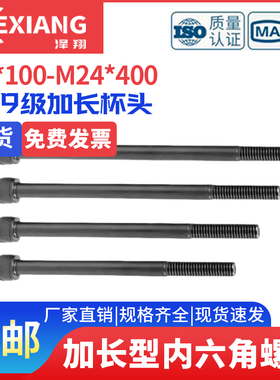 12.9级加长内六角螺丝M4M5M6M8M10M12M14M16M24*100-400杯头螺栓
