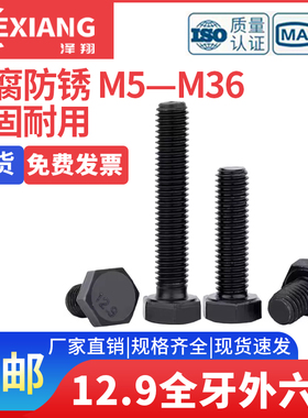 12.9级全牙外六角螺丝全螺纹外六角螺栓M6M8M10M12M14M16M20M224