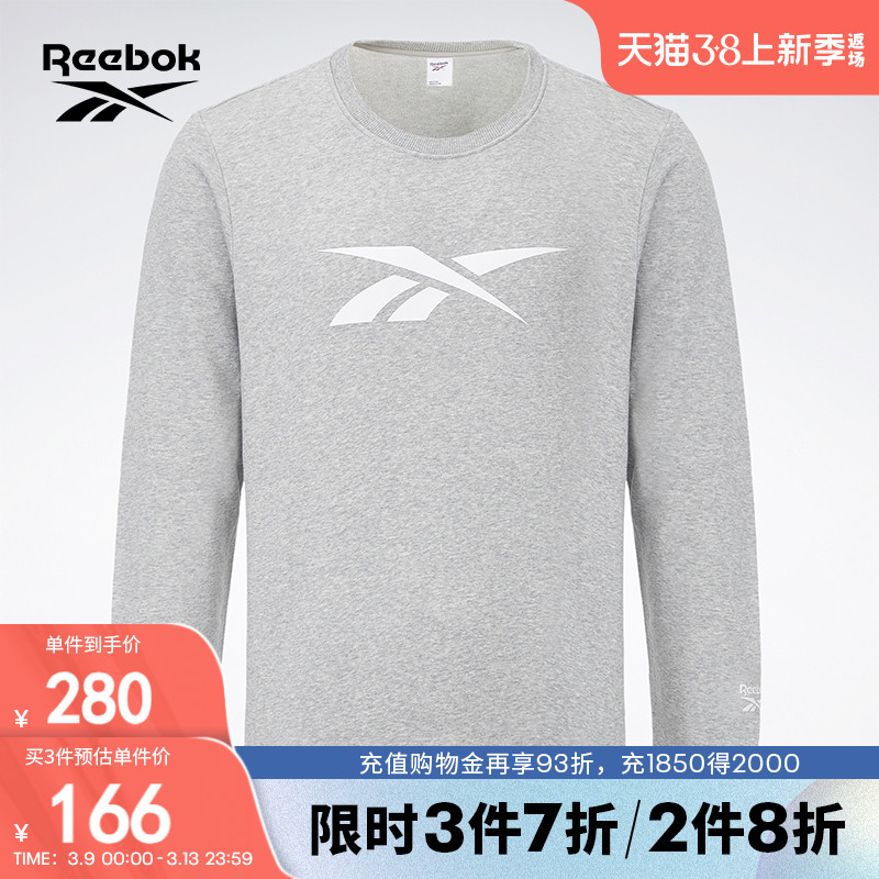 Reebok锐步男子圆领长袖卫衣