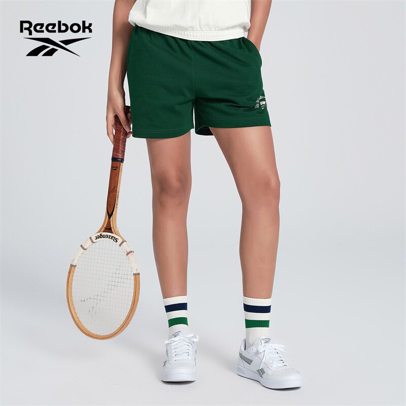 Reebok锐步官方26新品女子针织简约时尚舒适松紧运动短裤