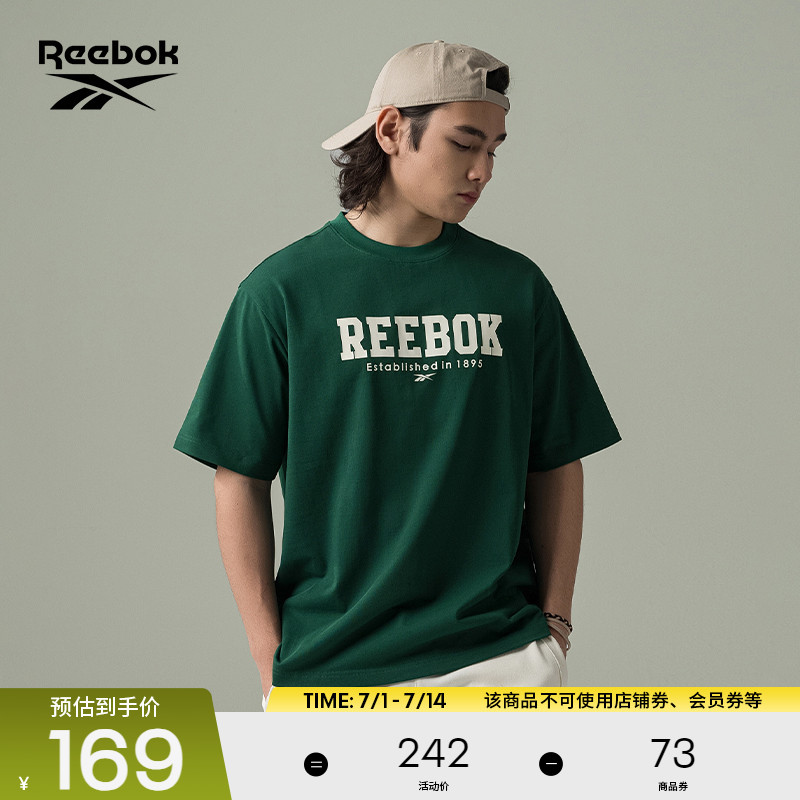 Reebok锐步官方25夏季男女同款经典印花舒适百搭运动休闲T恤
