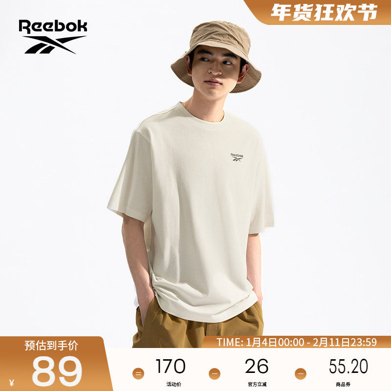 Reebok锐步官方26新品男女同款卡通印花运动休闲百搭短袖T恤,运动服/休闲服装,运动T恤,淘宝优惠券,粉丝福利购,淘宝优惠卷