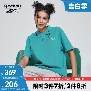 针织简约舒适短袖 Polo衫 男女同款 Reebok锐步官方24春夏新款 T恤