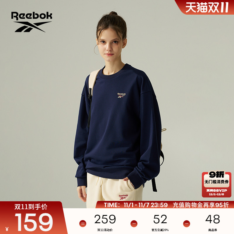 Reebok锐步官方24年新款男女款潮流舒适宽松百搭套头卫衣