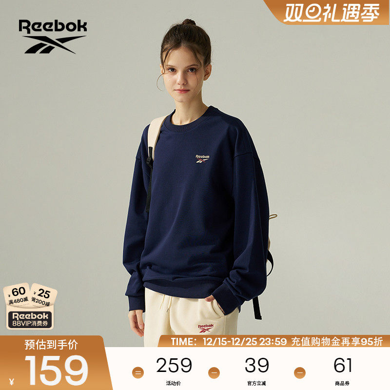 Reebok锐步官方24年新款男女款潮流舒适宽松百搭套头卫衣