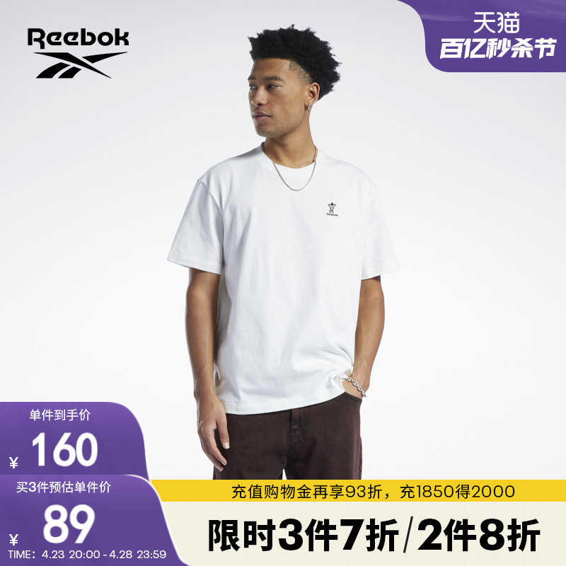 Reebok锐步官方男女同款圆领短袖