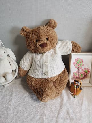 彩菲手作巴塞罗熊28cm36cm47cm56cm衣服圣诞开衫毛衣玩偶着替娃衣