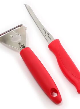 杰美思/jimix 西红柿Y型刨刀削皮刀套装红色