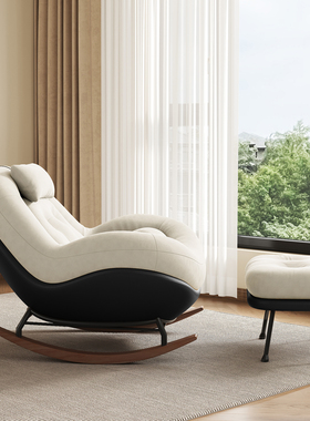 阳台摇摇椅躺椅成人可睡觉2025新款懒人沙发晒太阳椅坐睡两用摇椅