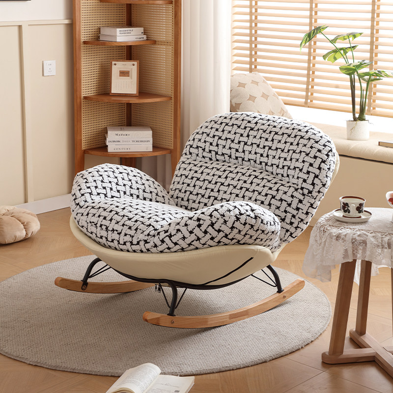 超舒服单人位懒人沙发椅客厅阳台休闲椅子卧室蓬松摇摇椅窝窝摇椅