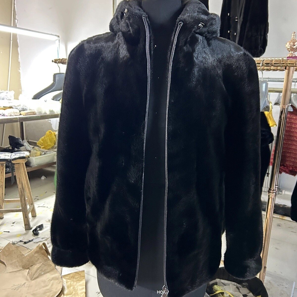 进口男士貂皮大衣貂皮夹克