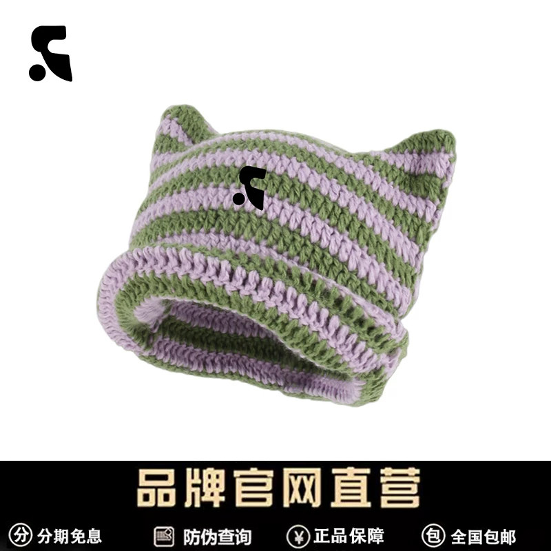 RRHepburn秋季猫耳针织帽