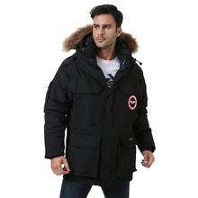 LuxuryLane男士连帽加厚羽绒服冬季中长款三合一可拆卸内胆羽绒服