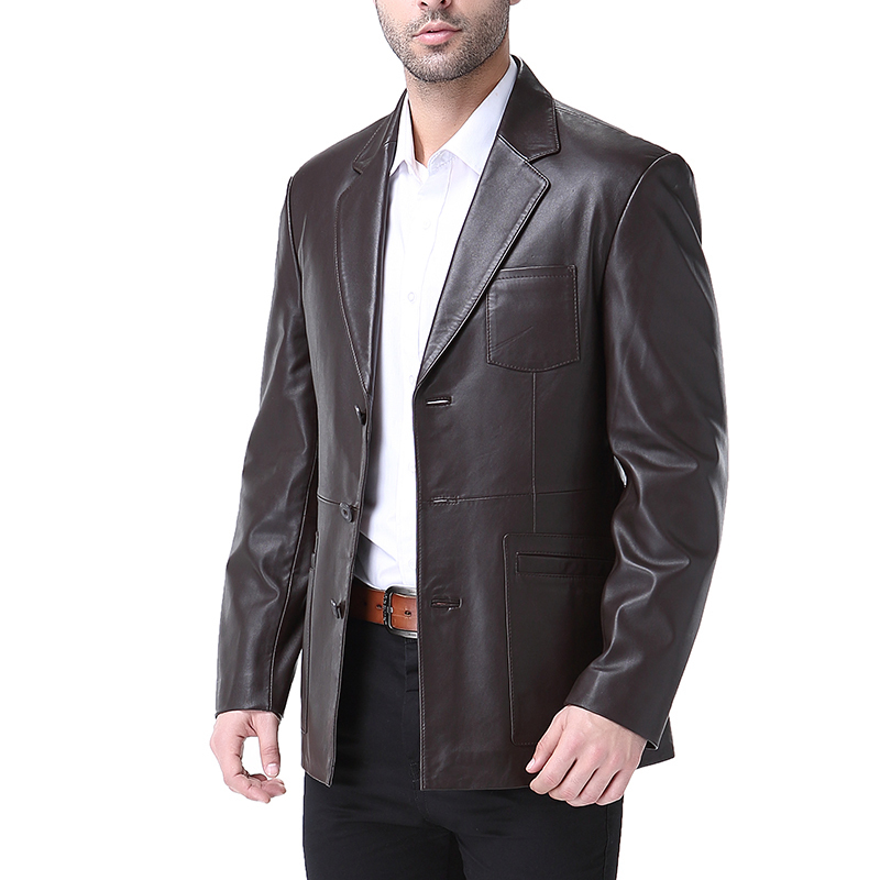 经典复刻巨星明羊皮真皮男装夹克